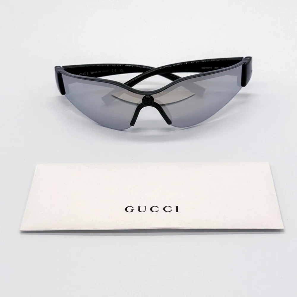 NEW GUCCI GG1651S 004 MASK BLACK SILVER UNISEX SUNGLASSES GUCCI